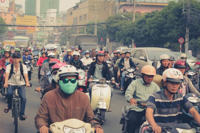 Motocicletas e polui&ccedil;&atilde;o do ar no Vietn&atilde;